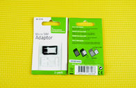 Переходника карточки Micro SIM ABS Nano, миниая черная пластмасса 4FF к 3FF