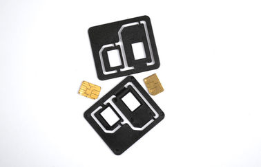 Черный пластичный переходника карточки сотового телефона SIM, всеобщий двойной переходника карточки SIM