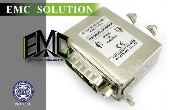 Линия фильтр EMI DC линии электропередач электропитания фильтра, 30A PE5400-30-80