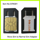 Высокомарочный пластичный черный Micro к нормальному переходнике SIM на IPhone 4