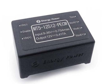 Высокочастотные модули MT5-12S12-PECW конвертера поставкы 5W 12V DC-DC военной власти