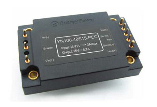 напряжение тока конвертера 15 100W DC-DC с Solderability IEC60068-2-20 YN100-48S15-PEC