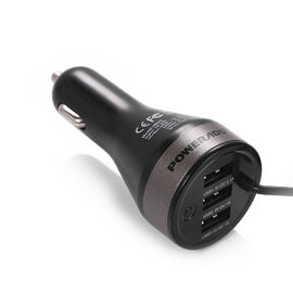 заряжатель автомобиля порта USB 4.2A 21W 3 с встроенный переходникой силы кабеля USB Micro