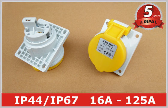 Angled панель установила промышленный Pin переключателя 110V 16A IP44 3 гнезда силы для морского пехотинца