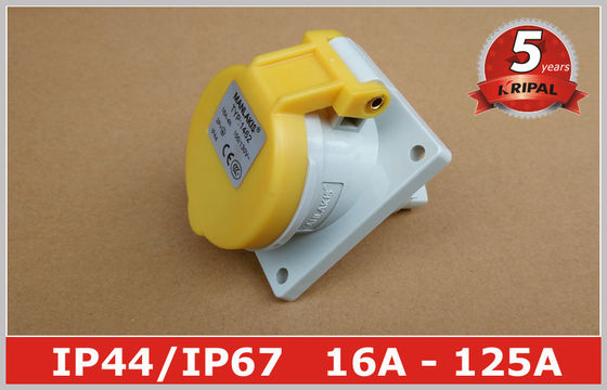 Angled панель установила промышленный Pin переключателя 110V 16A IP44 3 гнезда силы для морского пехотинца