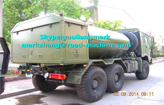 Тележка топливозаправщика 25000L воды воиск 6*4 SINOTRUK HOWO зеленая с ЕВРО стандартными LHD ИЛИ RHD