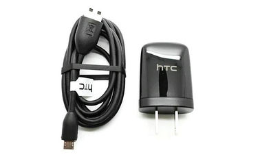 Конвертер переходники заряжателя перемещения USB OEM 5V 2A для сотового телефона HTC, черного цвета