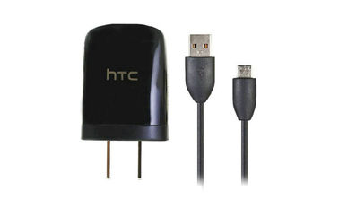 Конвертер переходники заряжателя перемещения USB OEM 5V 2A для сотового телефона HTC, черного цвета