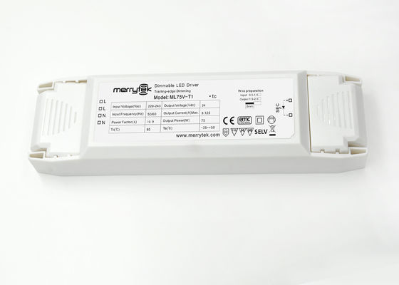 Водителя СИД Dimmable напряжения тока Traic 75 ватт край IP20 постоянн отставая